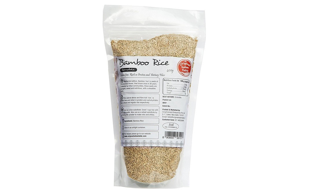 Original Indian Table Bamboo Rice, (Karnataka)   Pack  400 grams